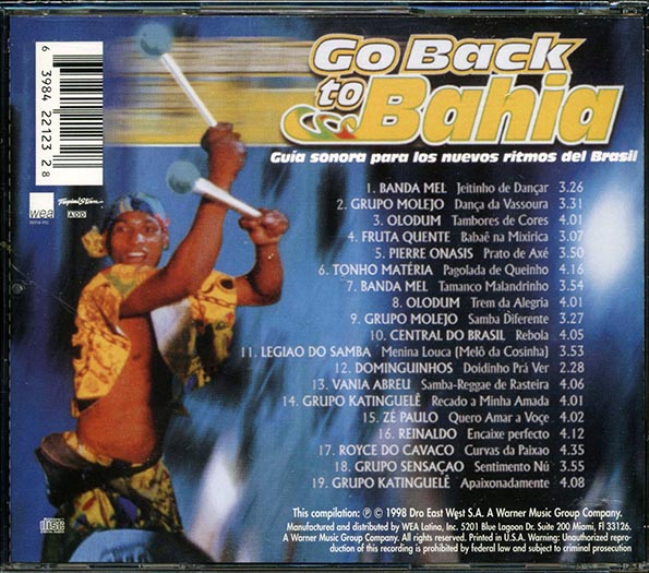 Banda Mel, Grupo Molejo, Olodum, Etc. - Go Back To Bahia (CD)