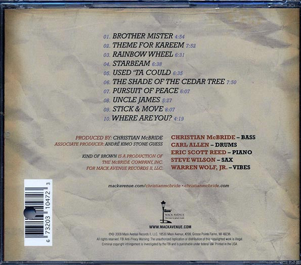 Christian McBride, Inside Straight - Kind Of Brown (CD)