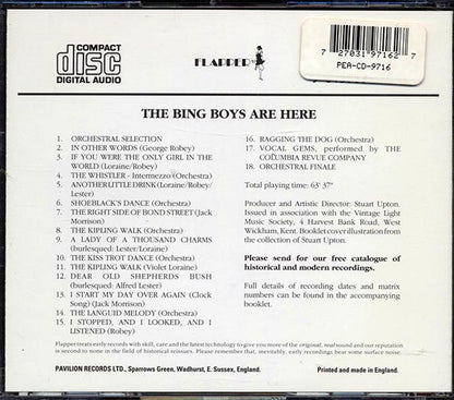 George Robey, Violet Loraine, Alfred Lester, Etc. - The Bing Boys Are Here (CD)
