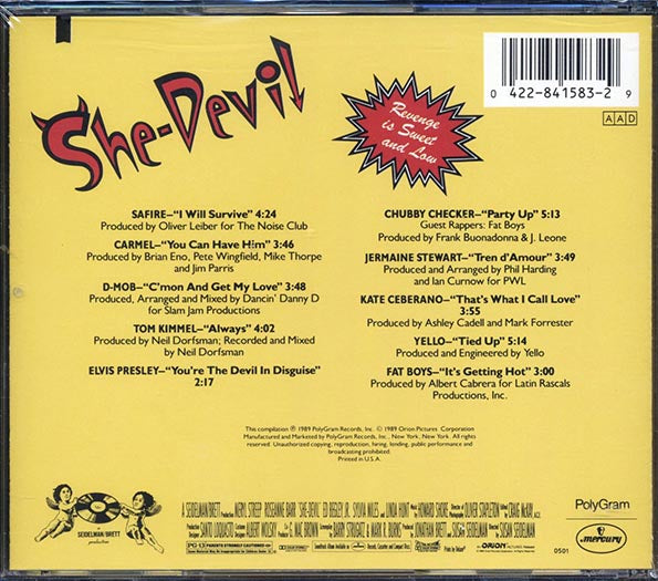 Elvis Presley, Safire, D Mob, Carmel, Etc. - She-Devil Original Motion Picture Soundtrack (CD)