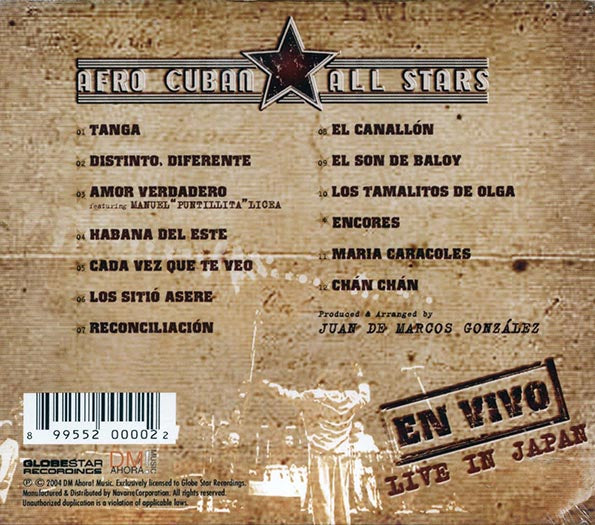 Afro-Cuban All Stars - En Vivo: Live In Japan (CD)