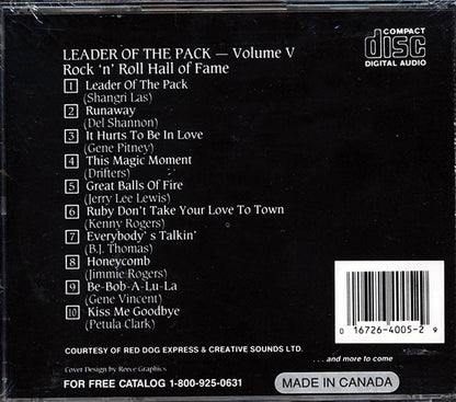 The Shangri-Las, Del Shannon, Gene Pitney, Jerry Lee Lewis, Etc. - Rock N Roll Hall Of Fame Volume 5 (CD)