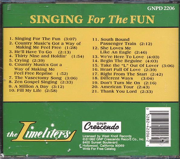 The Limeliters - Singing For The Fun (CD)
