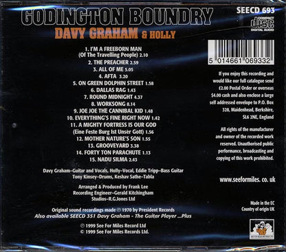 Davy Graham & Holly - Godington Boundry (CD)