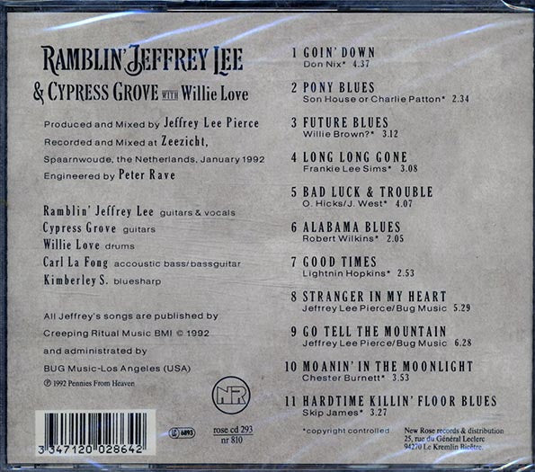 Ramblin' Jeffrey Lee, Cypress Grove, Willie Love - Ramblin' Jeffrey Lee, Cypress Grove, Willie Love (CD)