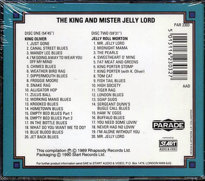 King Oliver, Jelly Roll Morton - The Classic New Orleans Jazz Of The King & Mister Jelly Lord (40 tracks) (CD)