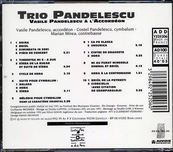Trio Pandelescu - Vasile Pandelescu A L'Accordeon (CD)