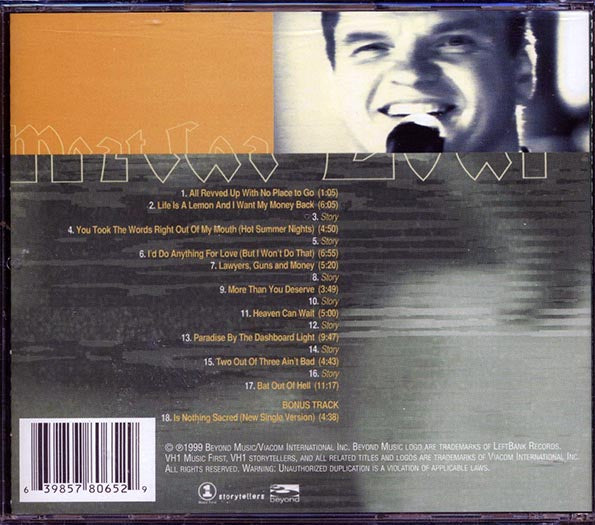 Meat Loaf - VH1 Storytellers (CD)