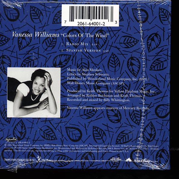 Vanessa Williams - Pocahontas: Colors Of The Wind (CD)