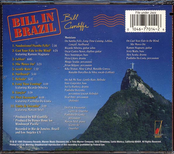Bill Cunliffe - Bill In Brazil (CD)