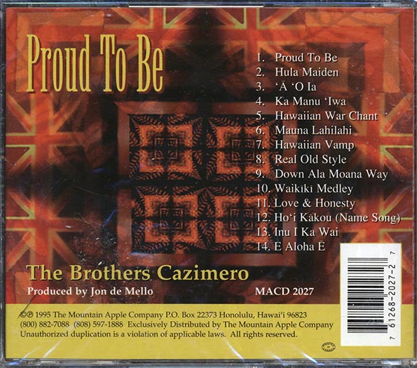 The Brothers Cazimero - Proud To Be (CD)
