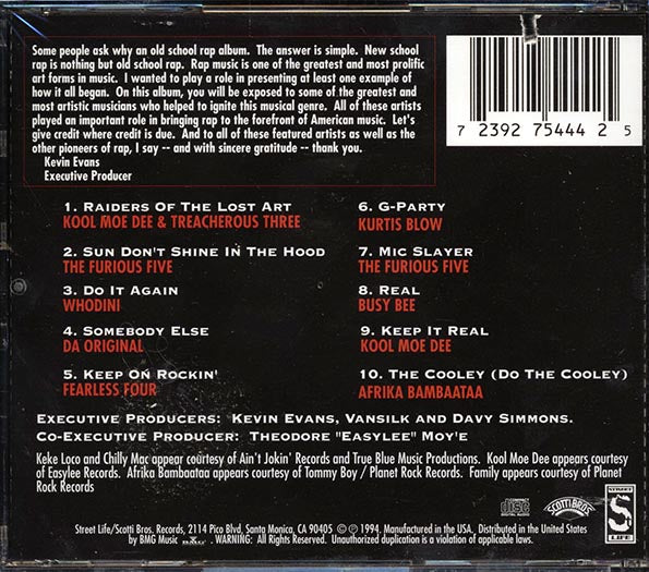 Kool Moe Dee, The Furious Five, Whodini, Etc. - Raiders Of The Lost Art (CD)