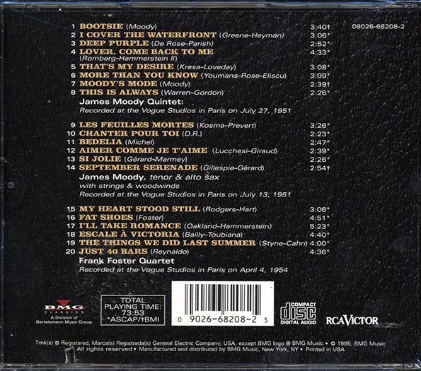 James Moody, Frank Foster - In Paris (20 tracks) (CD)