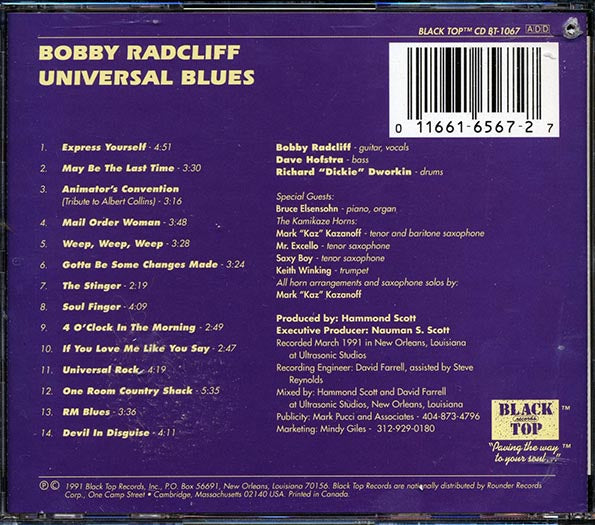 Bobby Radcliff - Universal Blues (CD)