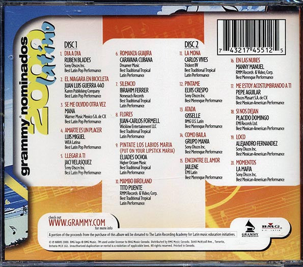 Ruben Blades, Mana, Luis Miguel, Etc. - Grammy Nominados 2000 Latino (CD)