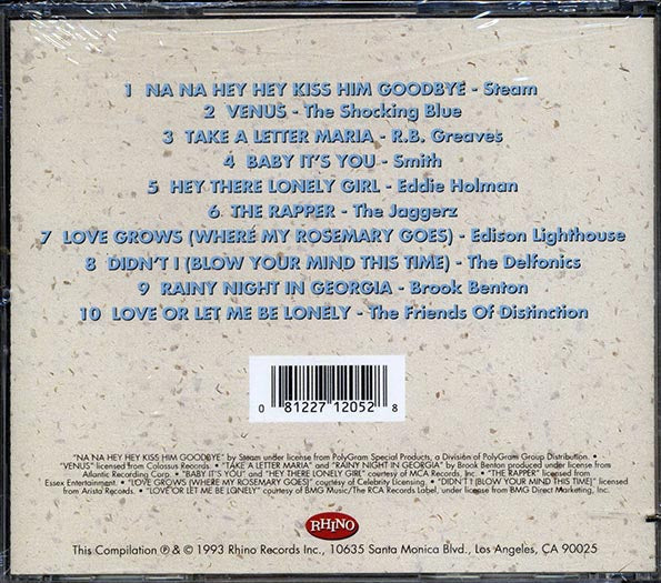 Steam, The Delfonics, Shocking Blue, Etc. - '70s Smash Hits Volume 1 (CD)