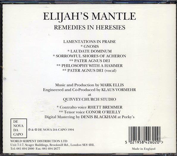 Elijah's Mantle - Remedies In Heresies (CD)