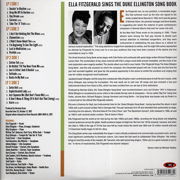 Ella Fitzgerald - Ella Fitzgerald Sings The Duke Ellington Songbook (2xLP) (LP) - PureSound Records