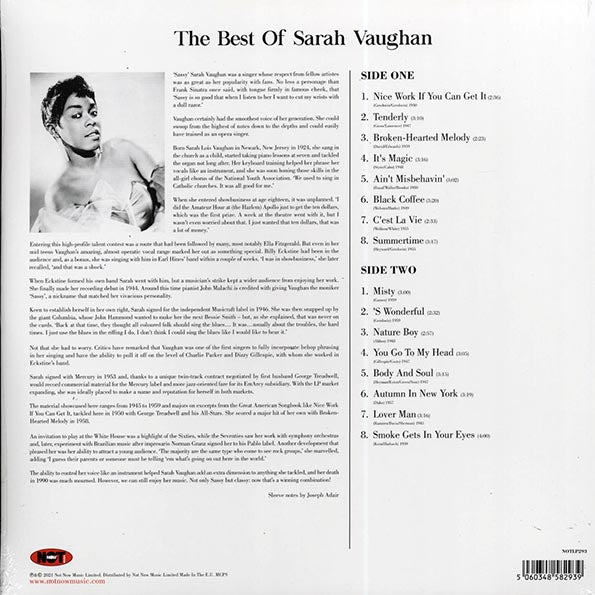 Sarah Vaughan - The Best Of Sarah Vaughan (180g) (LP)