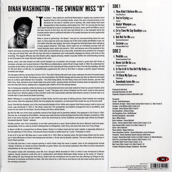 Dinah Washington - The Swingin' Miss D (LP) - PureSound Records