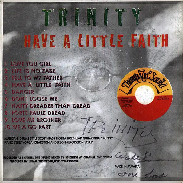 Trinity - Have A Little Faith (Individually Autographed By Trinity) (LP)