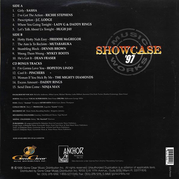 Dennis Brown, Freddie McGregor, Richie Stephens, Etc. - Music Works Showcase '97 (Jamaica press) (LP) - PureSound Records