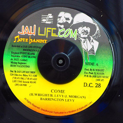Barrington Levy - Come  /  Secret - Anyway (7")
