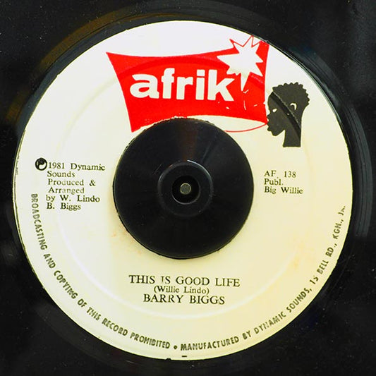 Barry Biggs - This Is Good Life  /  Barry Biggs - You're My Life (7")