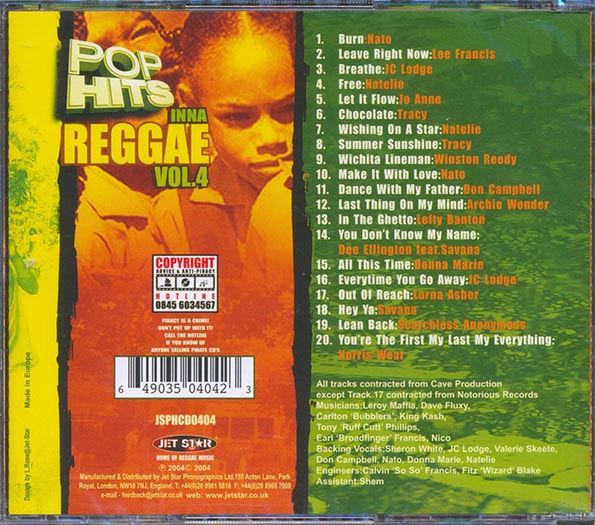 Various - Pop Hits Inna Reggae Volume 4 (CD)