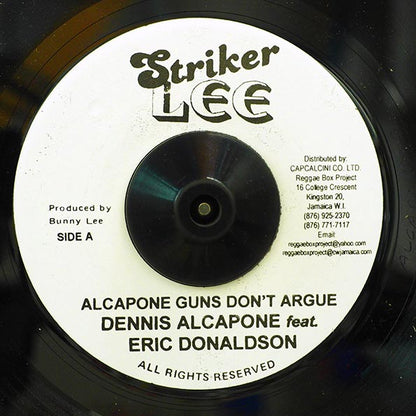 Dennis Alcapone, Eric Donaldson - Alcapone Guns Don't Argue  /  Dennis Alcapone - Sharper Than Razor Blade (7")