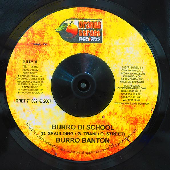 Burro Banton - Burro Di School  /  Version (7")