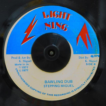 Stepping Miguel - More Bawling  /  Version (rhythm: "Everybody Bawling") (Jamaica press) (7")