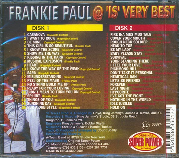 Frankie Paul - At His Very Best (40 Tracks) (40 tracks) (CD)