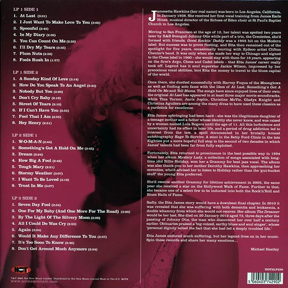 Etta James - The Very Best Of Etta James (2xLP) (LP) - PureSound Records
