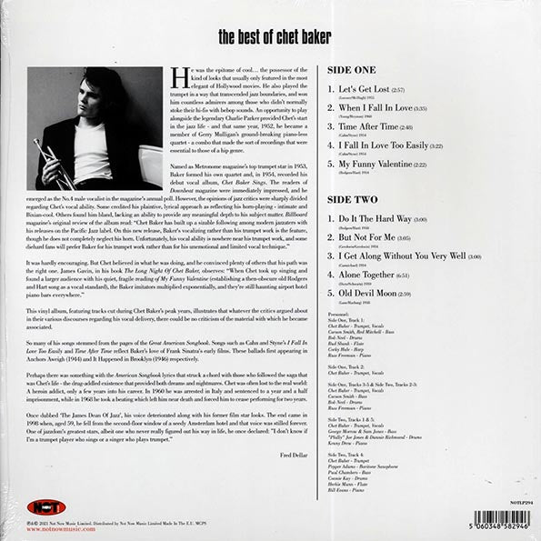 Chet Baker - The Best Of Chet Baker (180g) (LP) - PureSound Records