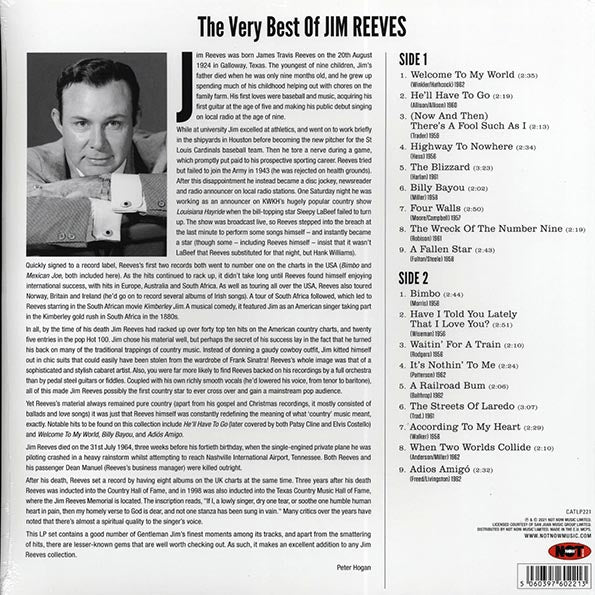 Jim Reeves - The Very Best Of Jim Reeves (LP) - PureSound Records