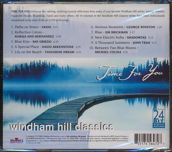 John Tesh, Tangerine Dream, Yanni, George Winston, Etc. - Time For You (CD)