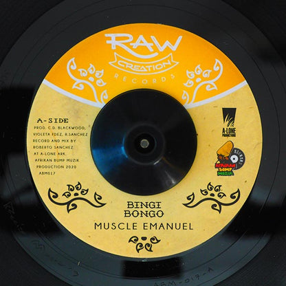Muscle Emanuel - Bingi Bongo  /  Afrikan Bump, Lone Ark Riddim Force - Bingi Bongo Dub (7")