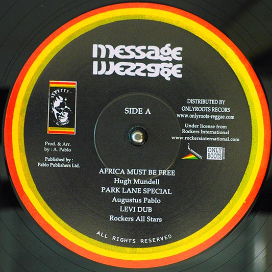 Hugh Mundell - Africa Must Be Free; Augustus Pablo - Park Lane Special; Rockers All Stars - Levi Dub  /  Augustus Pablo - Africa 1983; Rockers All Stars - Africa Dub (10")