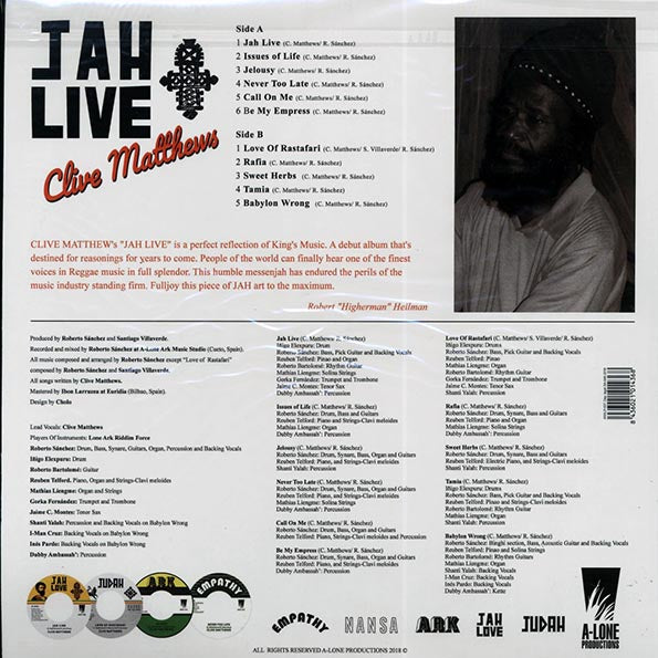 Clive Matthews - Jah Live (LP) - PureSound Records