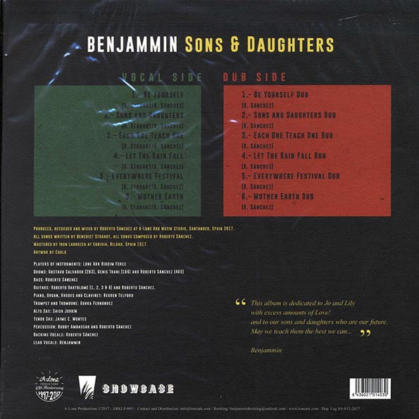 Benjammin - Sons & Daughters Showcase: Vocals & Dubs (LP) - PureSound Records