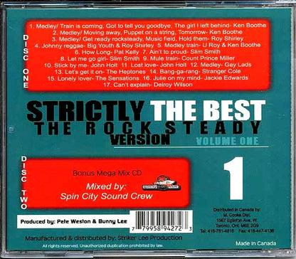 U Roy, Ken Boothe, Slim Smith, Etc. - Strictly The Best: The Rock Steady Version Volume 1 (CD)
