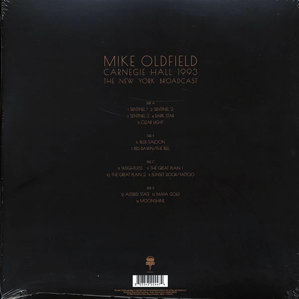 Mike Oldfield - Carnegie Hall 1993: The New York Broadcast (ltd. ed.) (LP) - PureSound Records