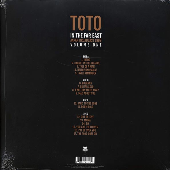 Toto - In The Far East Volume 1: Japan Broadcast 1999 (ltd. ed.) (LP)