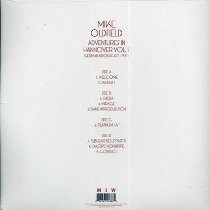 Mike Oldfield - Adventures In Hannover Volume 1: German Broadcast 1981 (LP) - PureSound Records
