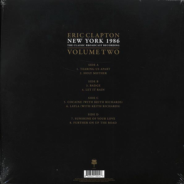 Eric Clapton - New York 1986 Volume 2: The Classic Broadcast Recording (LP) - PureSound Records