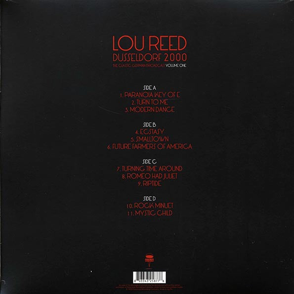 Lou Reed - Dusseldorf 2000 Volume 1: The Classic German Broadcast (LP) - PureSound Records