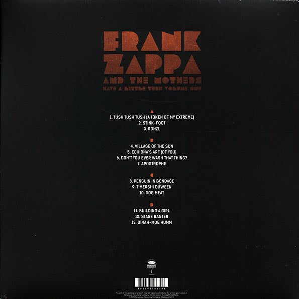 Frank Zappa & The Mothers - Have A Little Tush Volume 1: Michigan State University Broadcast 1974 (2xLP) (LP) - PureSound Records