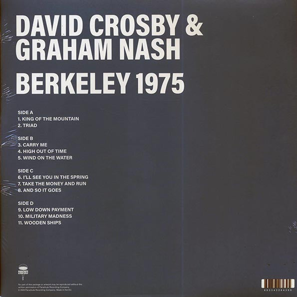 David Crosby, Graham Nash - Berkeley 1975 (LP) - PureSound Records