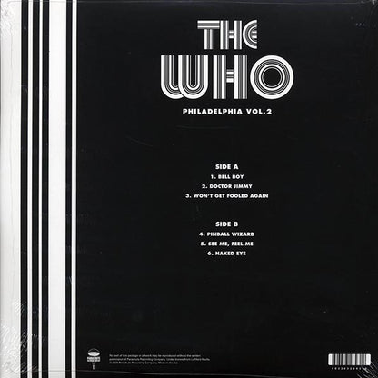 The Who - Philadelphia Volume 2: 1973 Broadcast Quadrophenia Tour (LP)